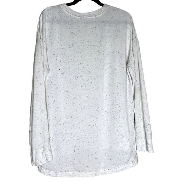 Three Dots Women’s Lightweight Knit Sweater Speckled Gray Long Sleeve Top M - Picture 2 of 5